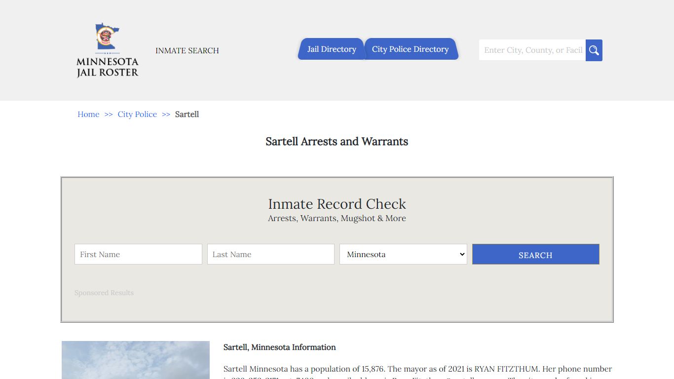 Sartell Arrests and Warrants | Jail Roster Search